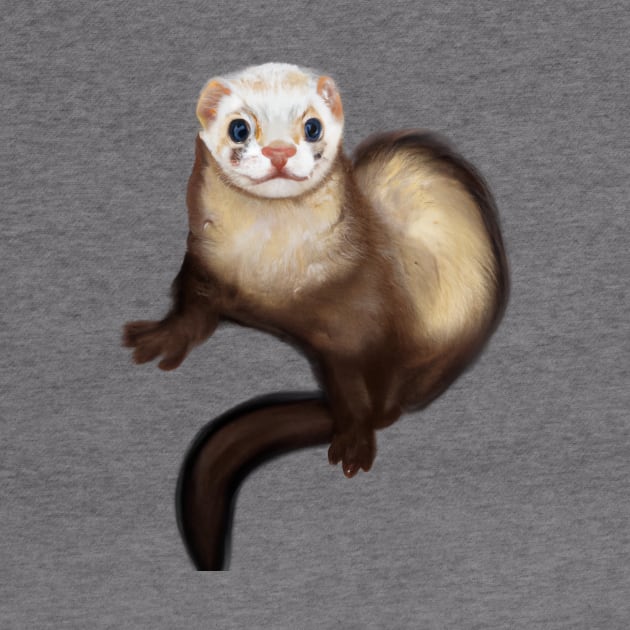 Cute Ferret Drawing by Play Zoo